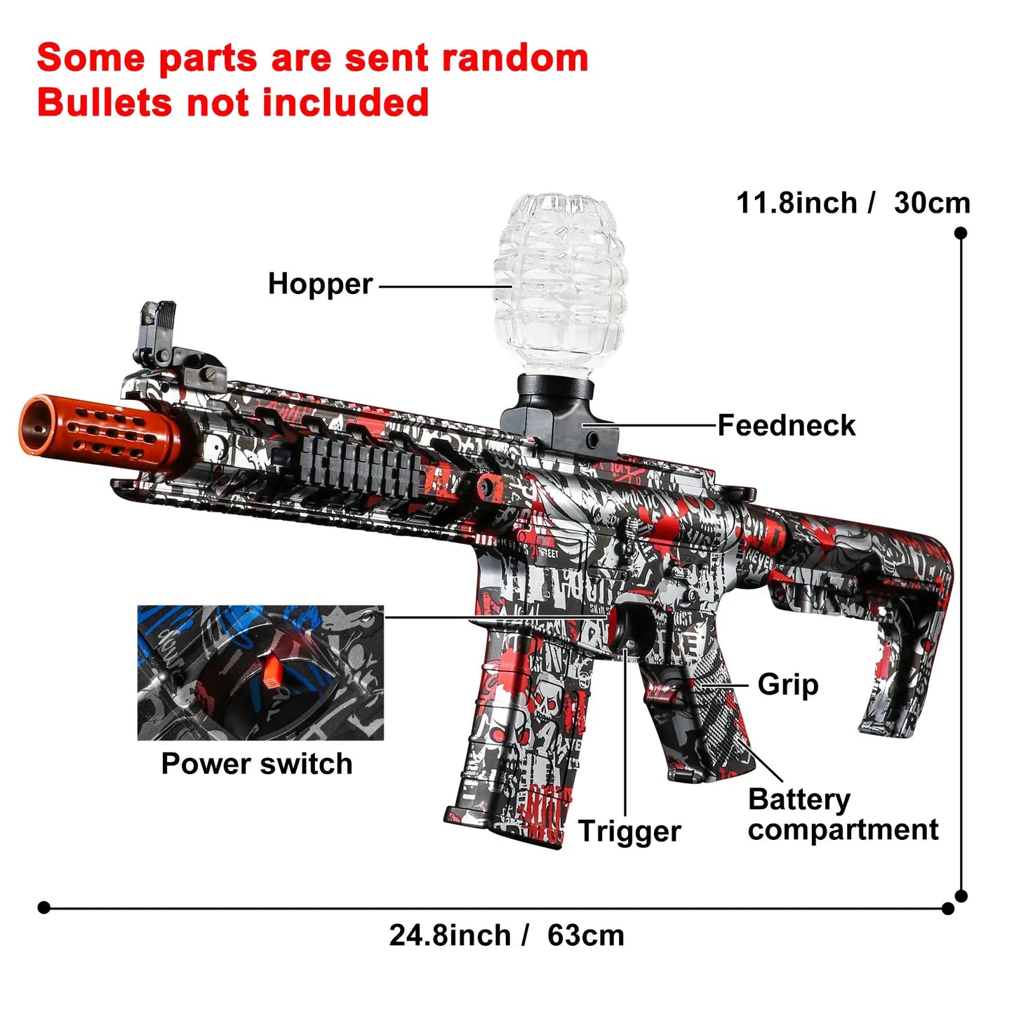 Electric Gel Ball Blaster High Speed Rechargeable Toy Gun - ToylandEU