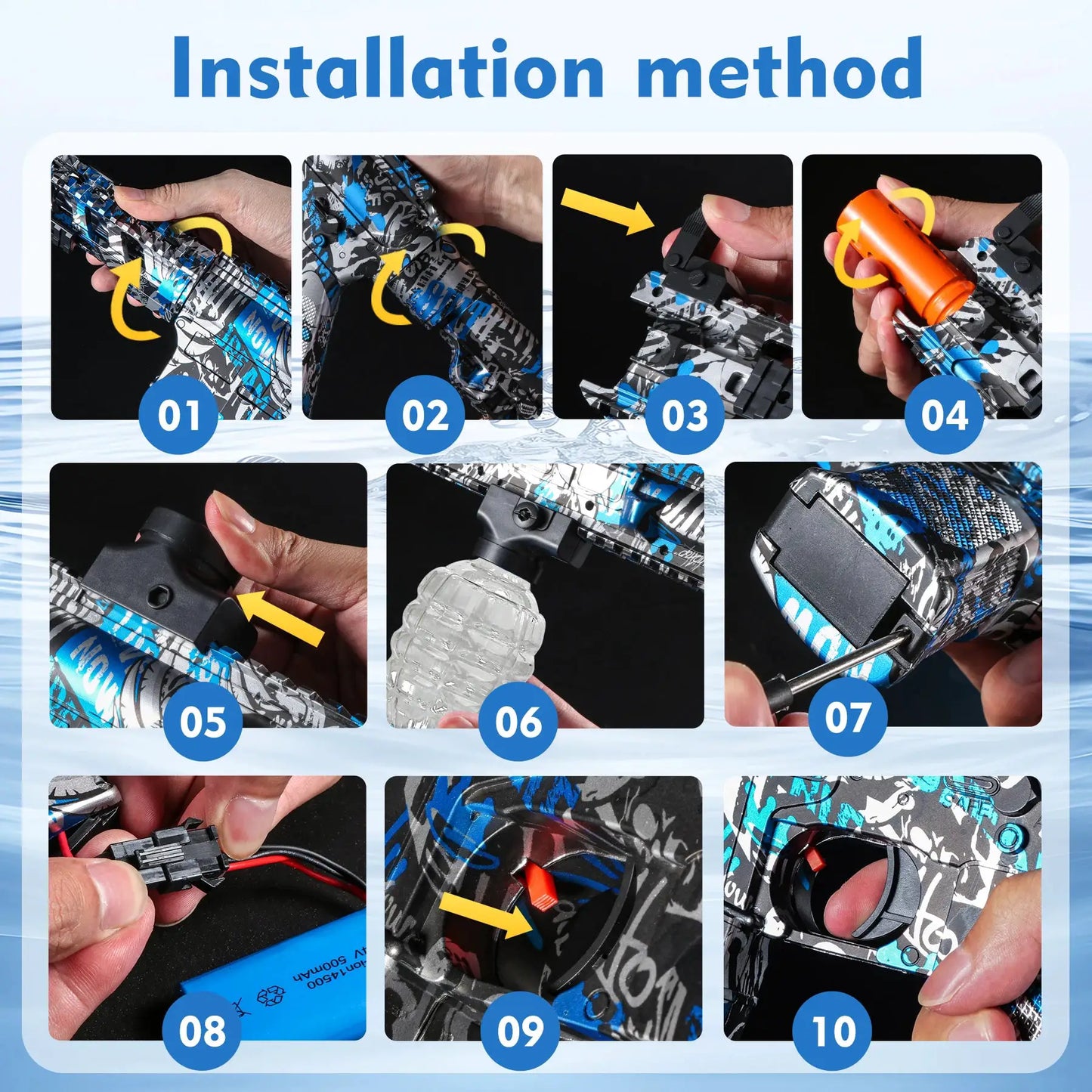 Electric Gel Ball Blaster High Speed Rechargeable Toy Gun - ToylandEU