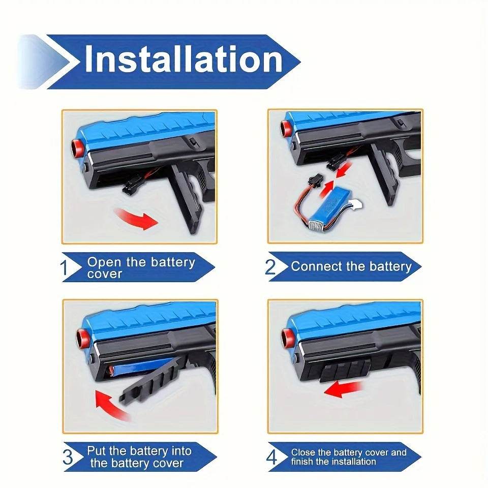 Electric Gel Ball Blaster with Drum Manual and Automatic Pistol - ToylandEU