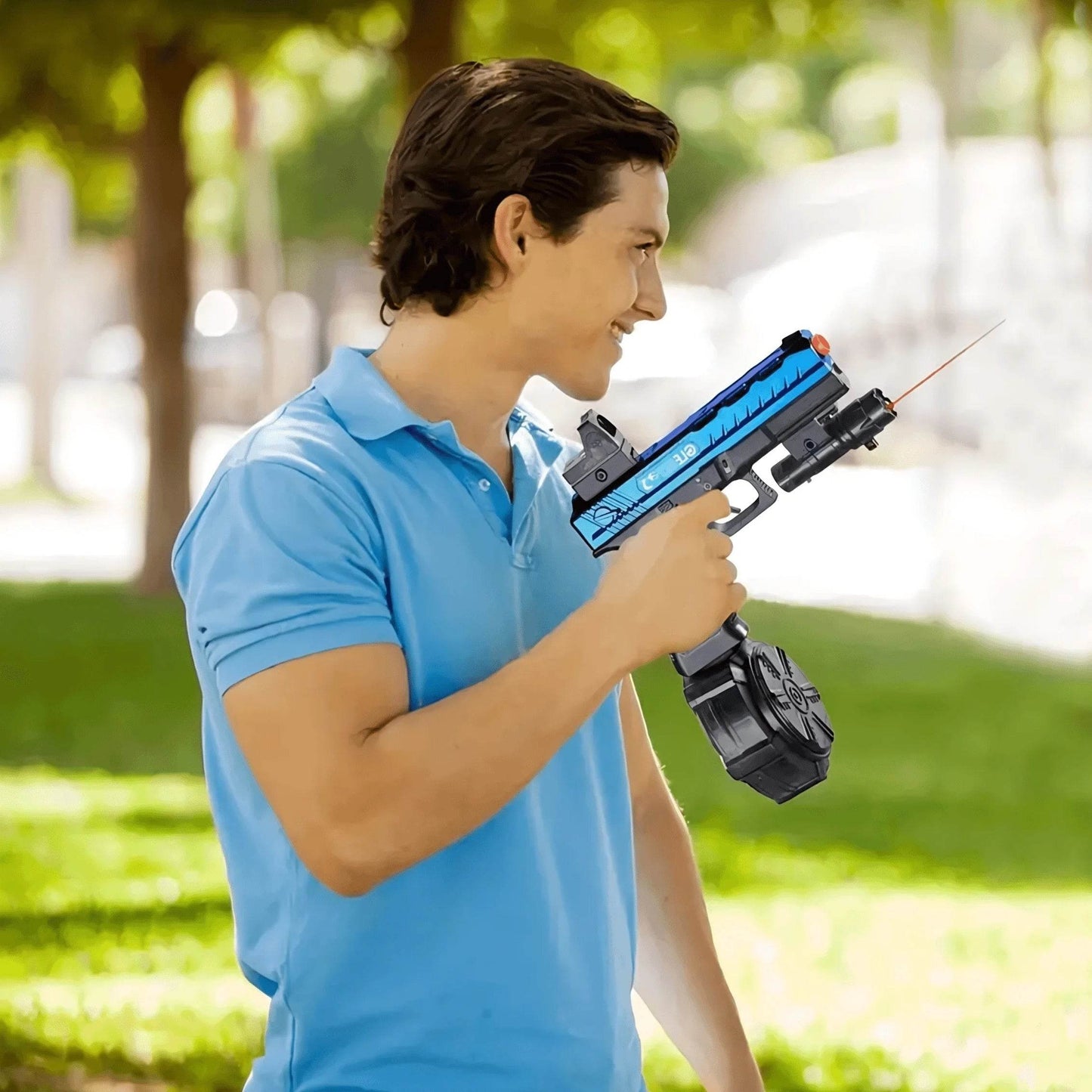 Electric Gel Ball Blaster with Drum Manual and Automatic Pistol - ToylandEU