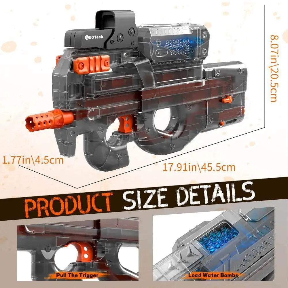  Electric Gel Gun in Transparent Black Fully Automatic Toy -  ToylandEU™