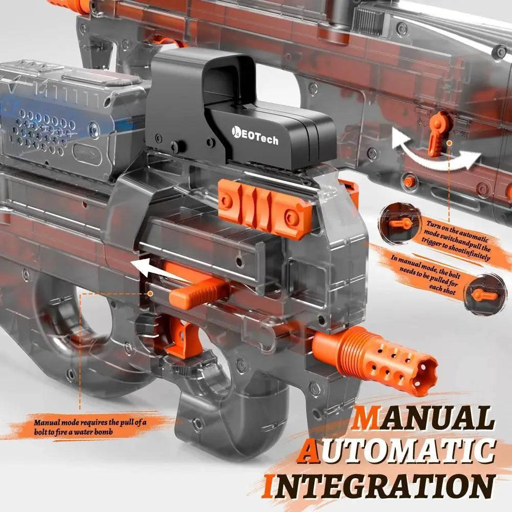  Electric Gel Gun in Transparent Black Fully Automatic Toy -  ToylandEU™