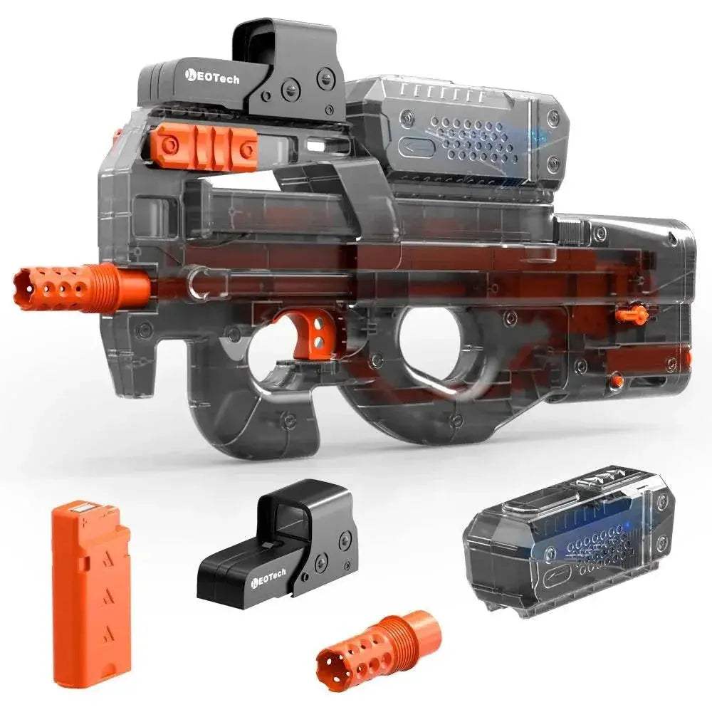 Electric Gel Gun in Transparent Black Fully Automatic Toy - ToylandEU