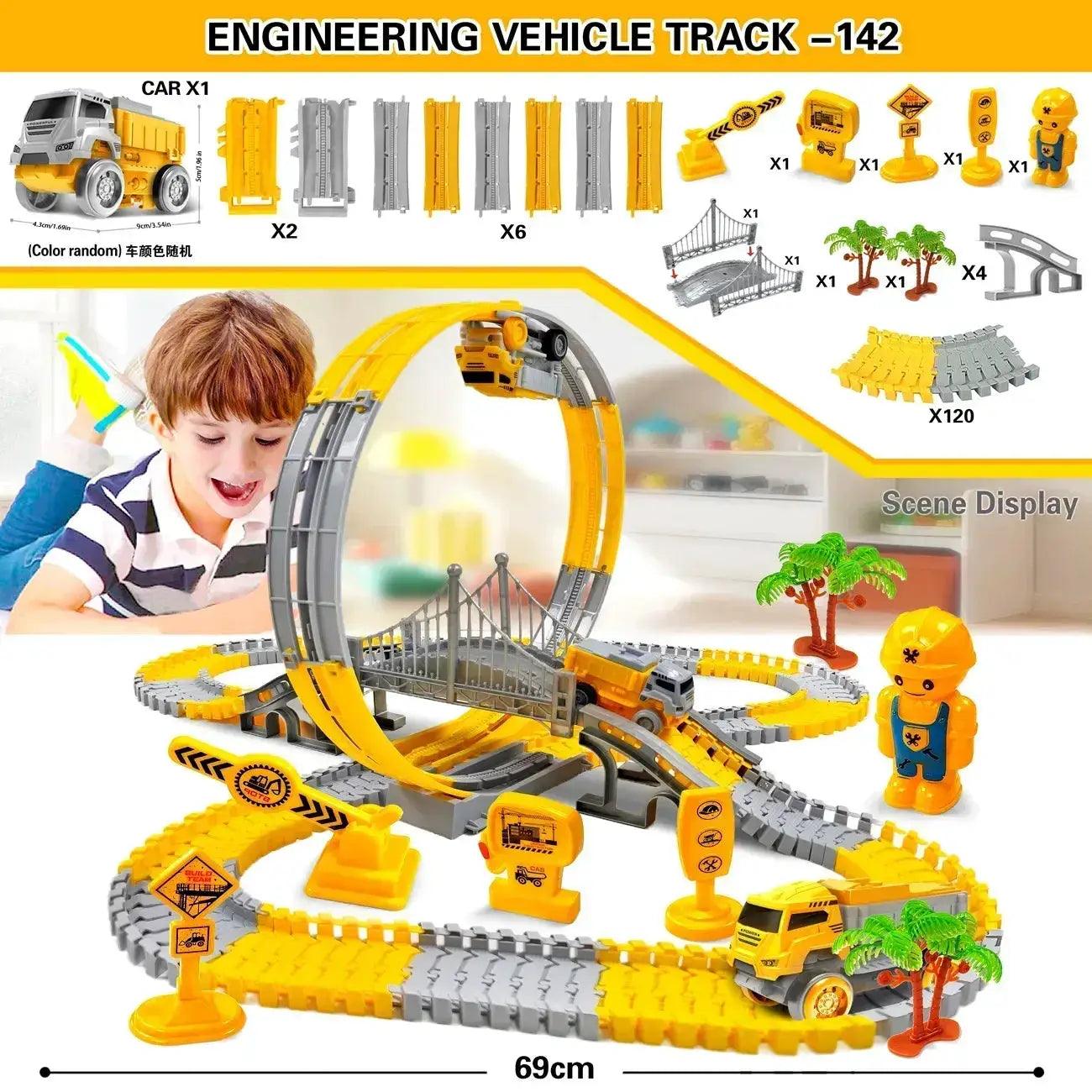  Electric Rail Car Toy With Flexible Track For Kids -  ToylandEU™