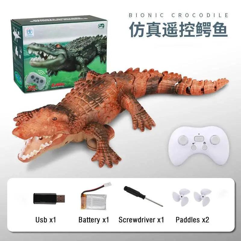  Electric Remote Control Crocodile Boat for Kids - Waterproof Animal  -  ToylandEU™