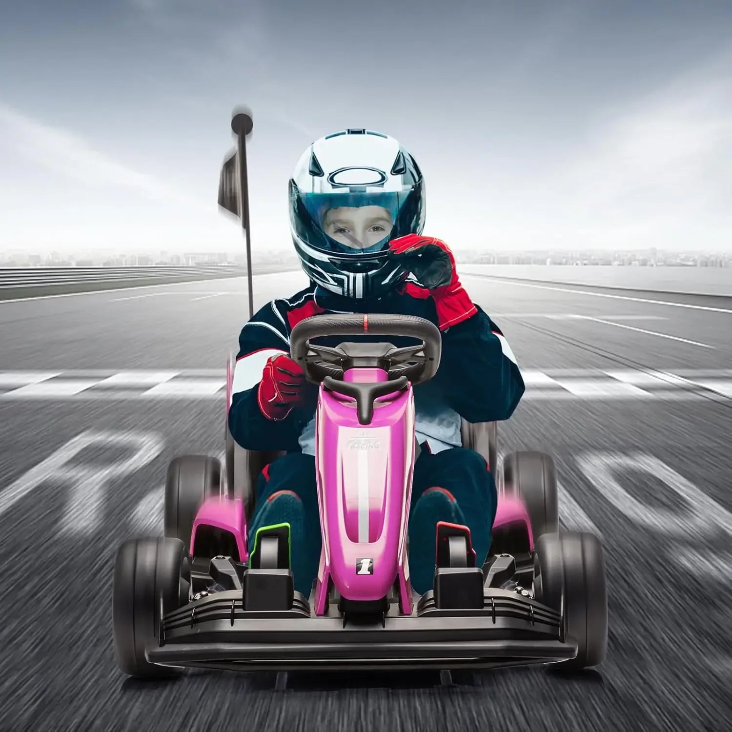 Electric Ride On Car Drift Kart For Kids Adjustable Seat - ToylandEU