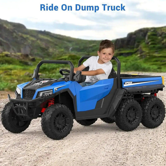  Electric Ride On Dump Truck 4WD With Remote Control For Kids -  ToylandEU™