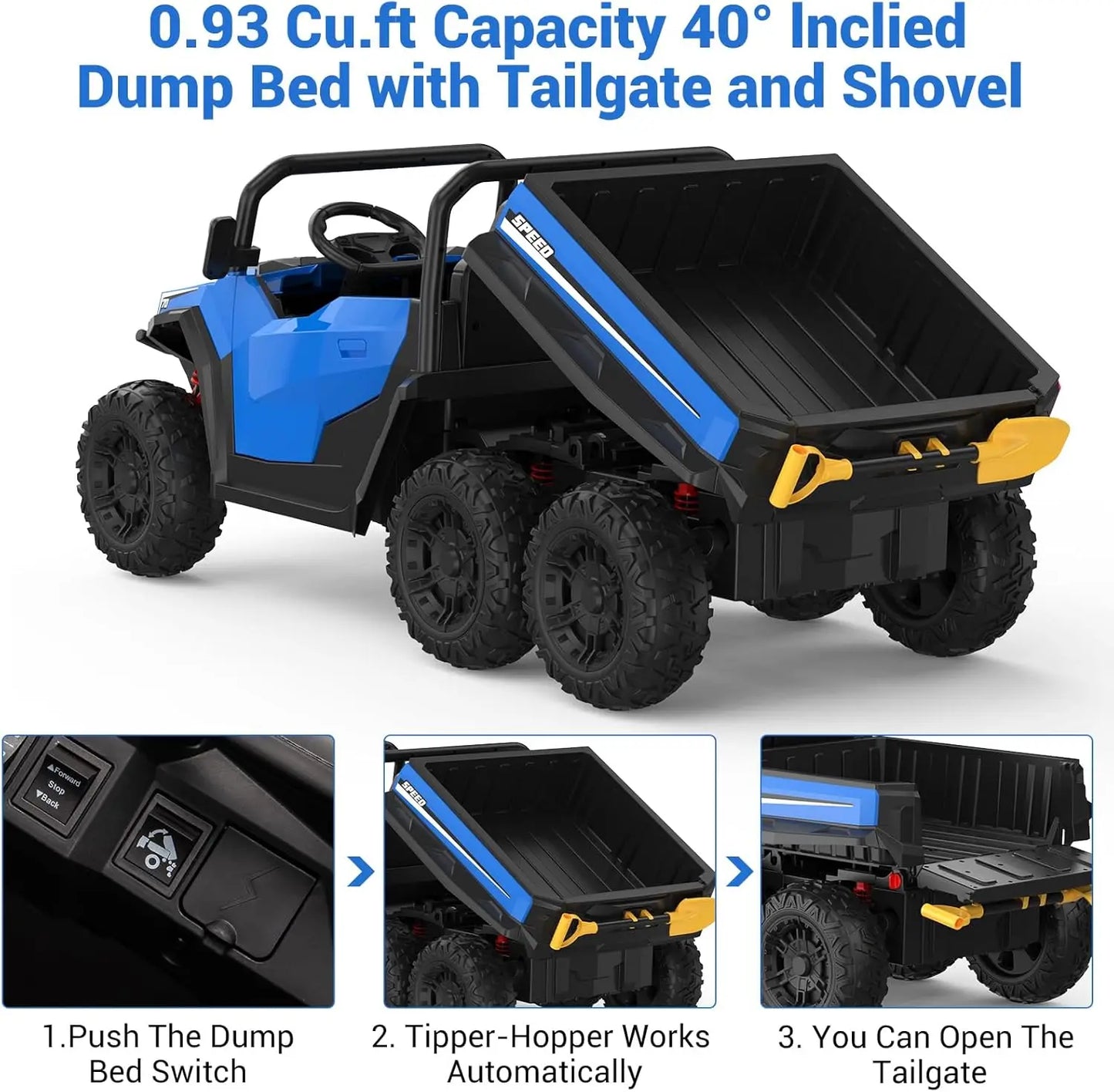 Electric Ride On Dump Truck 4WD With Remote Control - ToylandEU