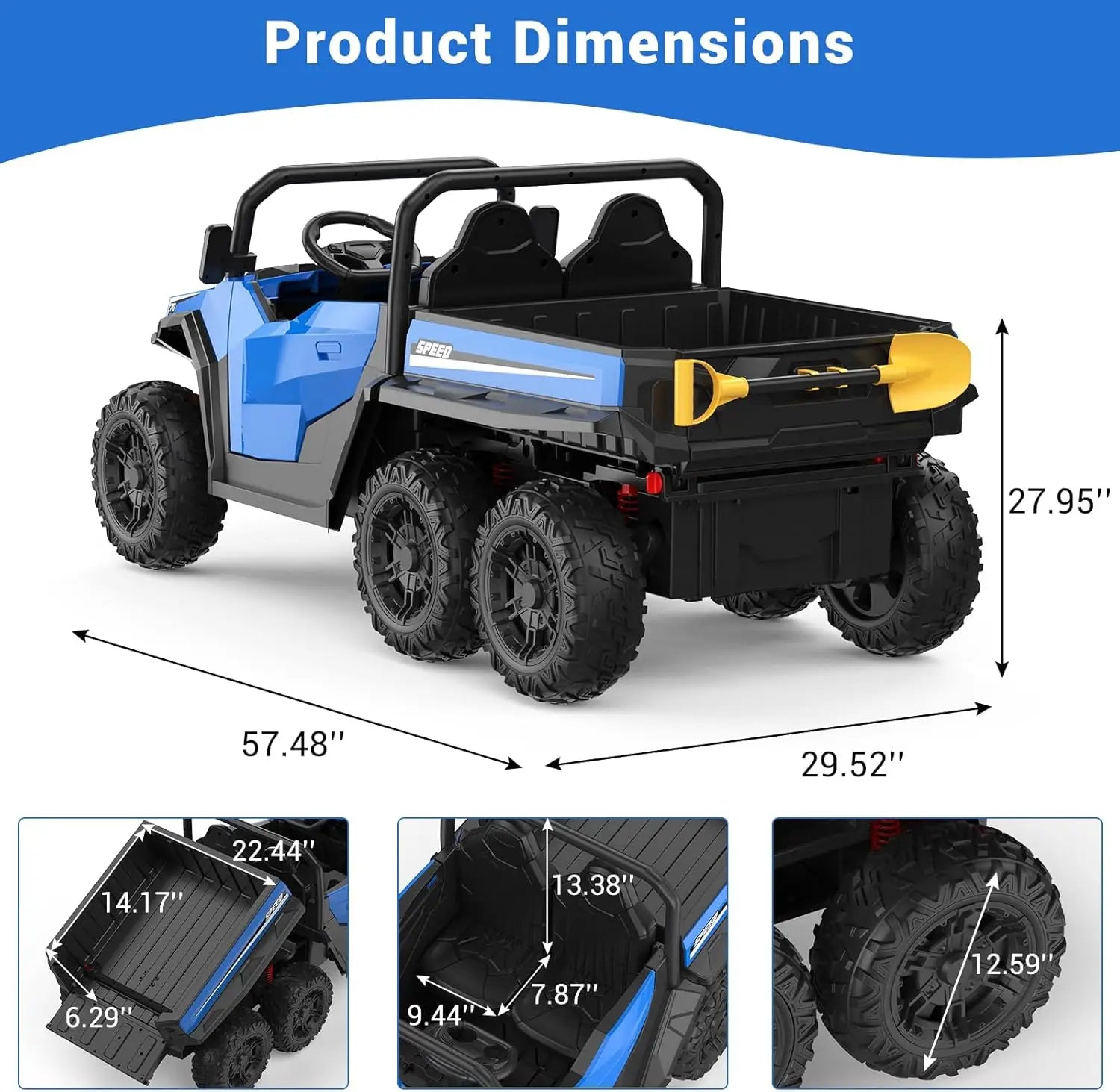 Electric Ride On Dump Truck 4WD With Remote Control - ToylandEU