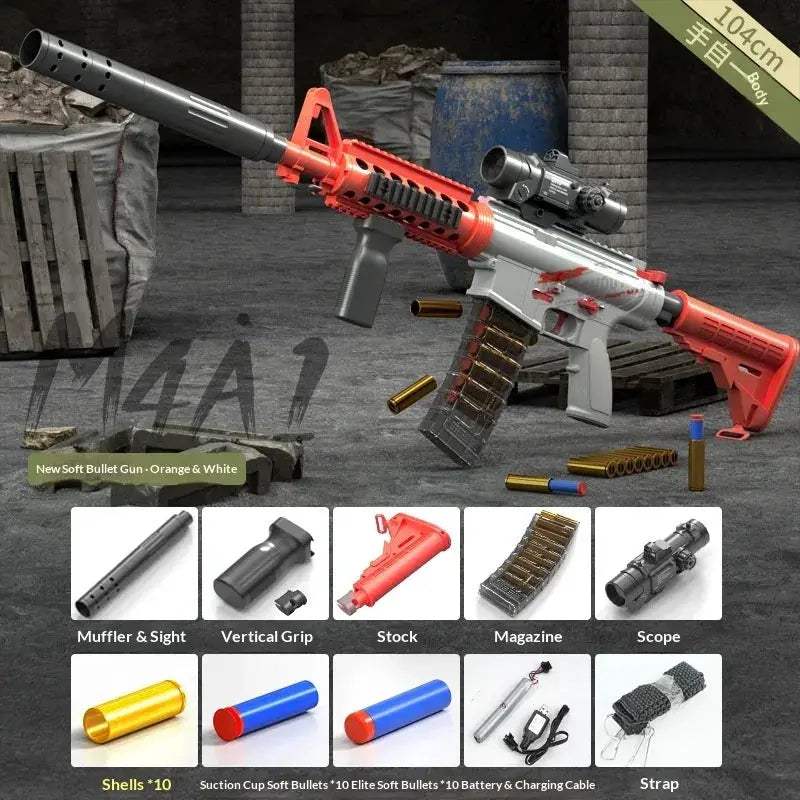 Electric Soft Bullet Foam Blaster Toy Gun With 80 Darts - ToylandEU