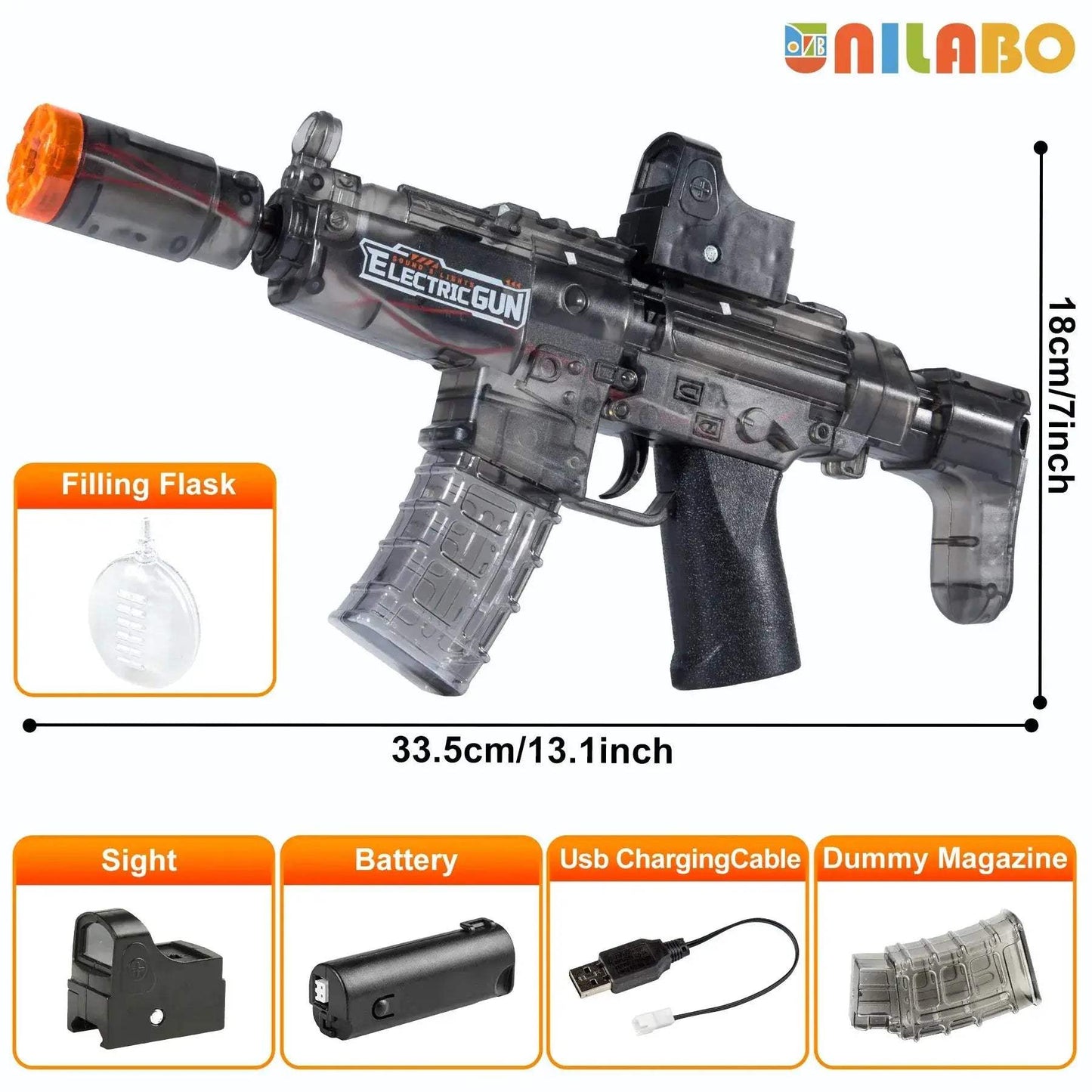 Electric Toy Gun With Dynamic Lights And Safe Durable Design - ToylandEU