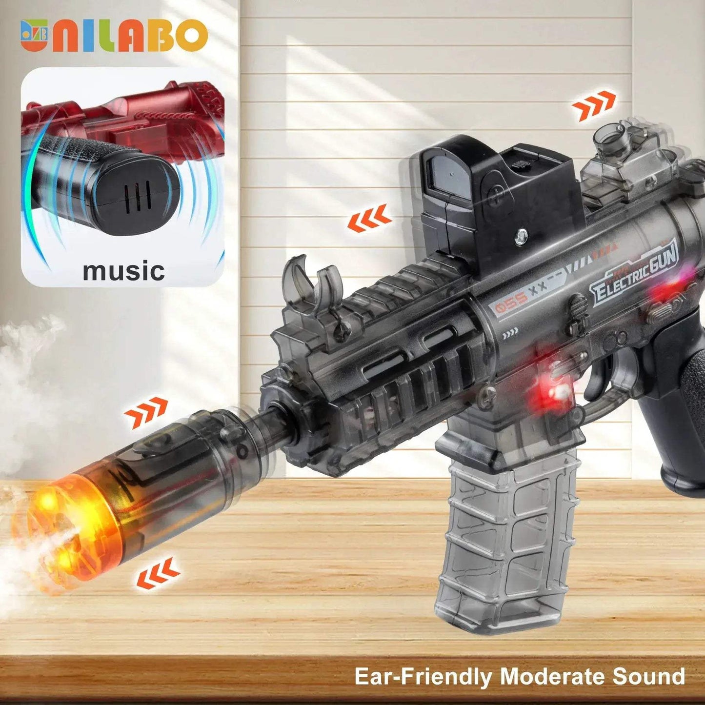 Electric Toy Gun With Dynamic Lights And Safe Durable Design - ToylandEU