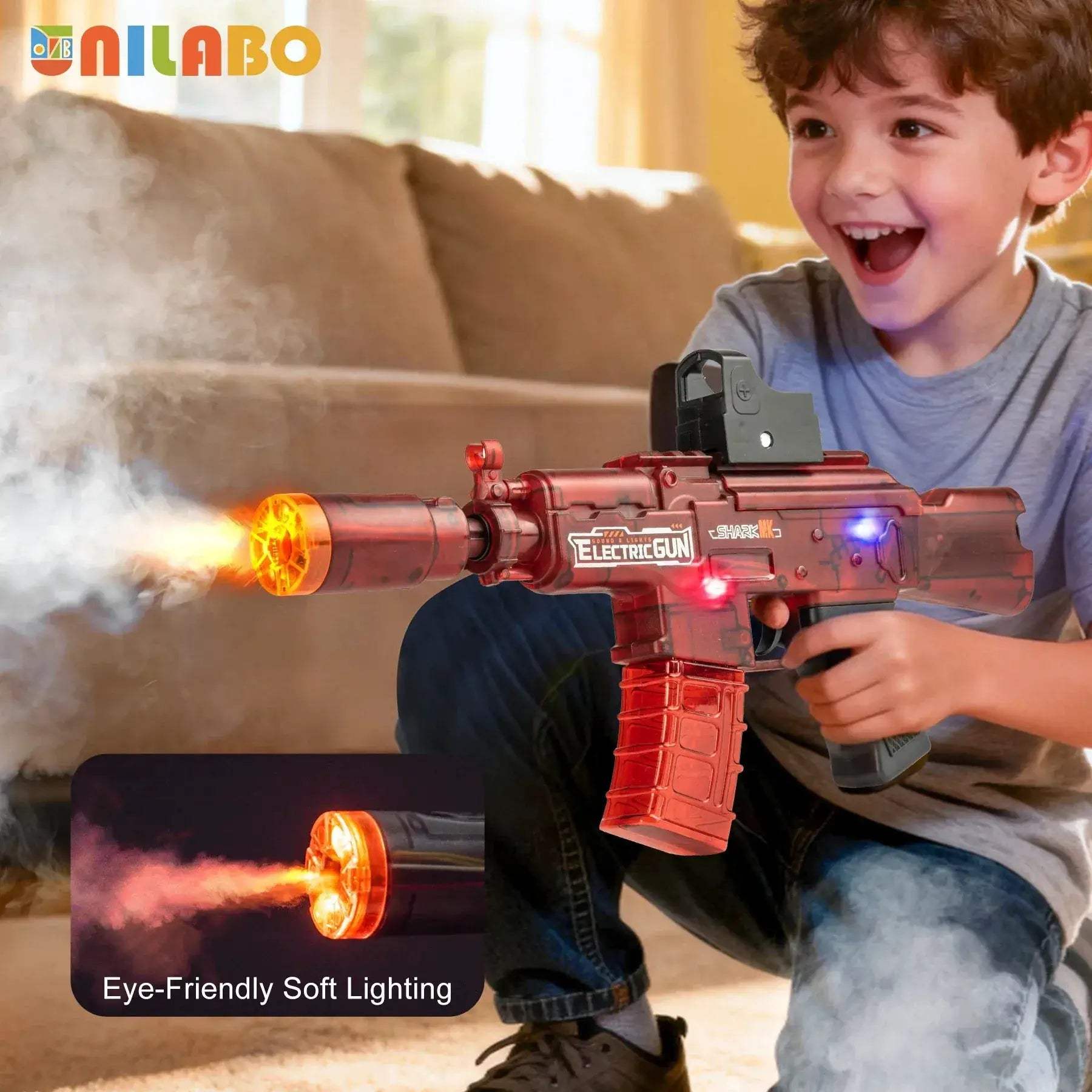 Electric Toy Gun With Dynamic Lights And Safe Durable Design - ToylandEU