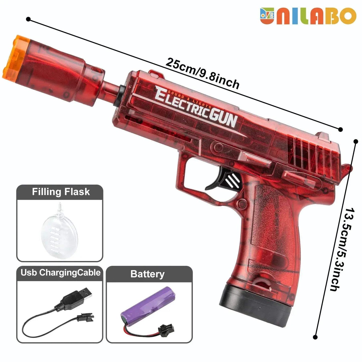 Electric Toy Gun With Dynamic Lights And Safe Durable Design - ToylandEU