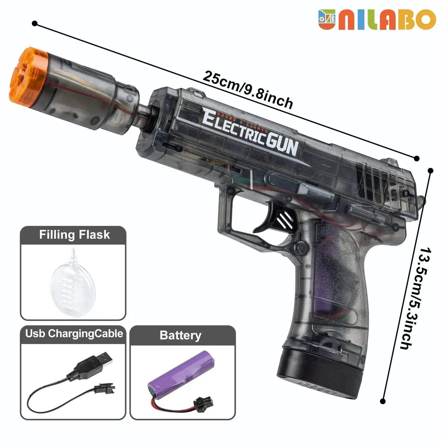 Electric Toy Gun With Dynamic Lights And Safe Durable Design - ToylandEU