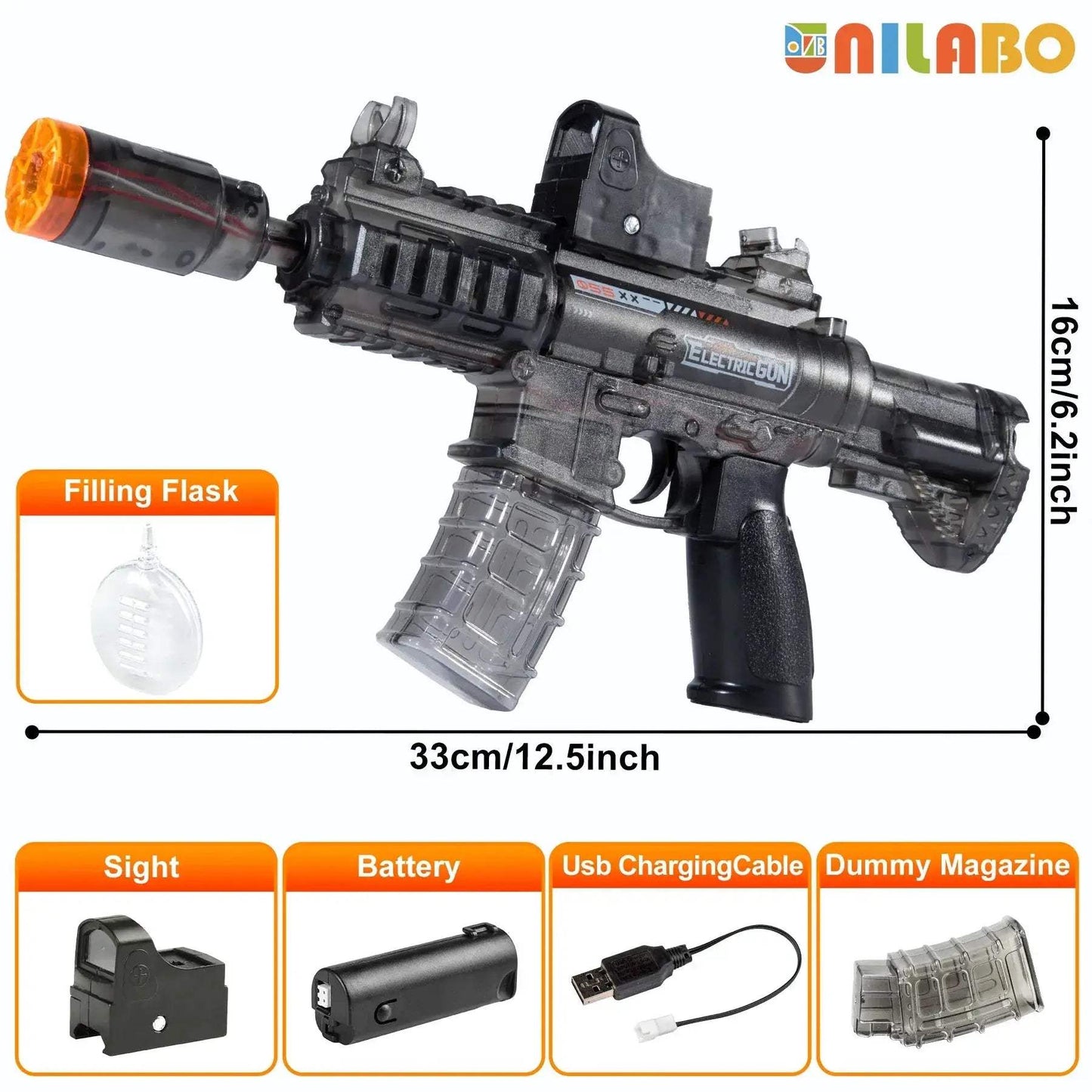 Electric Toy Gun With Dynamic Lights And Safe Durable Design - ToylandEU