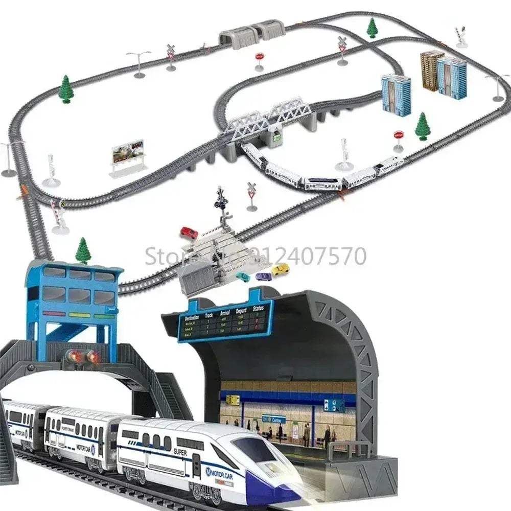 Electric Train Set High Speed Model Railway For Kids - ToylandEU