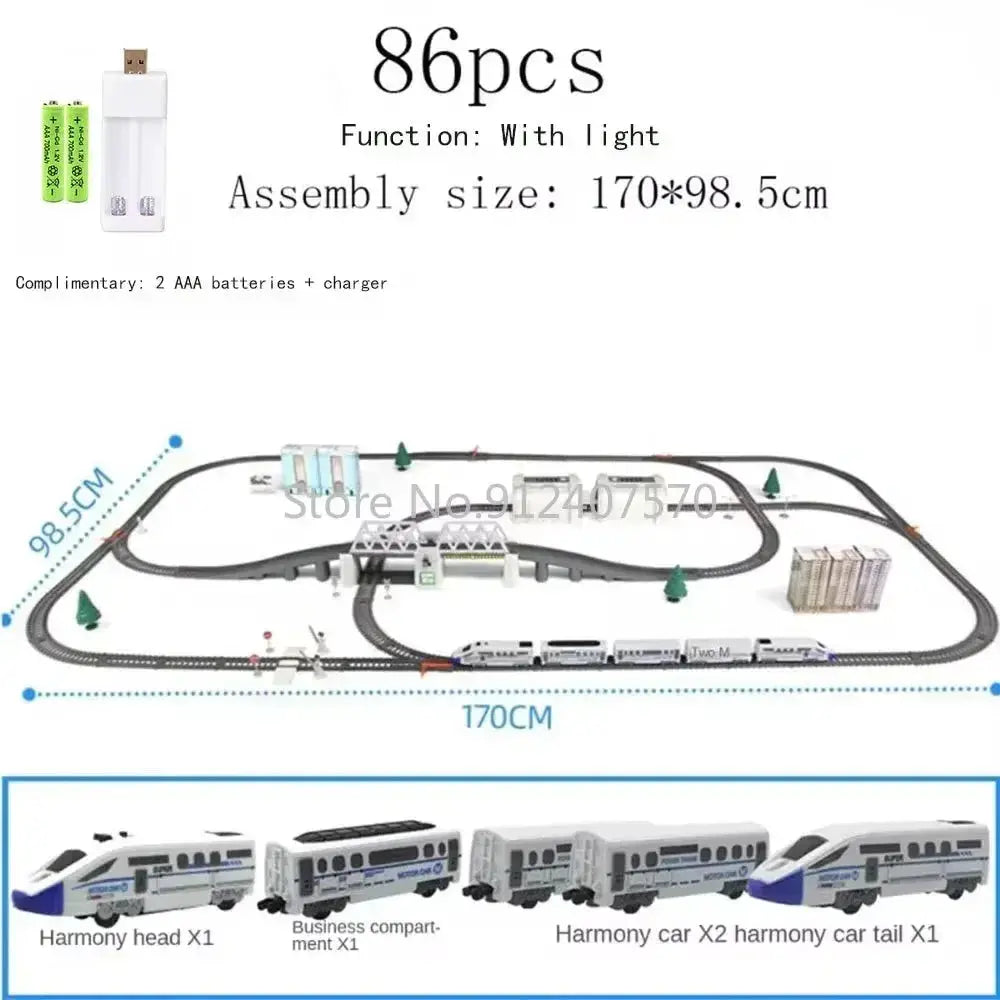 Electric Train Set High Speed Rail DIY Toy For Boys - ToylandEU