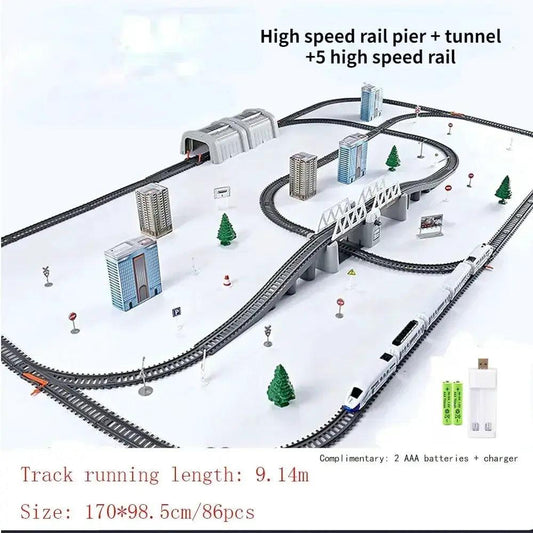  Electric Train Set High Speed Rail Model Kit For Kids Safe -  ToylandEU™