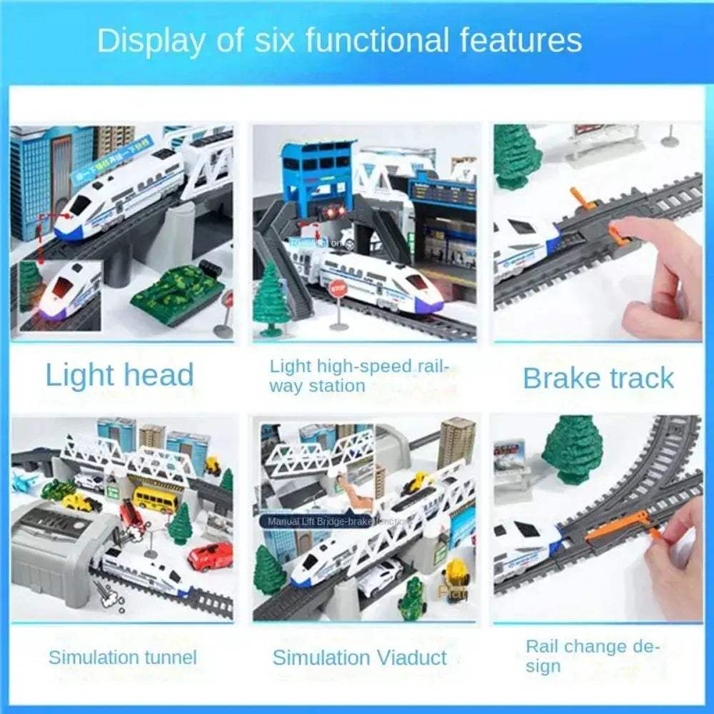 Electric Train Set High Speed Rail Model Kit For Kids - ToylandEU