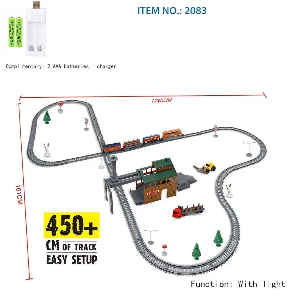 Electric Train Set High Speed Rail Model Kit For Kids - ToylandEU