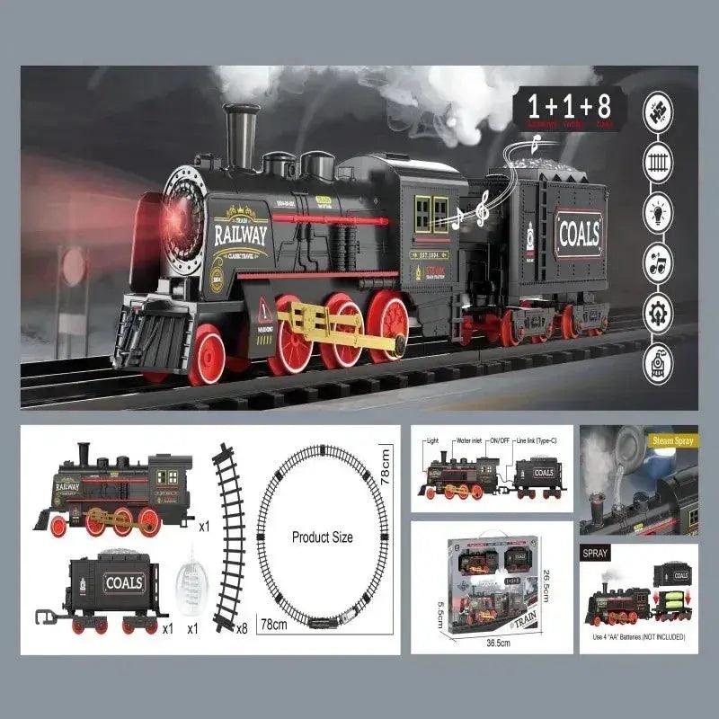  Electric Train Set Smoke Effect Safe ABS Plastic Gift -  ToylandEU™