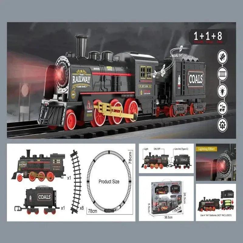  Electric Train Set Smoke Effect Safe ABS Plastic Gift -  ToylandEU™