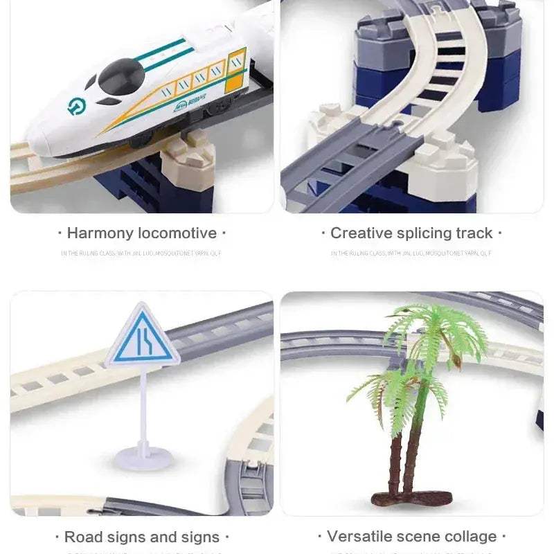 Electric Train Set With DIY Assembly High Speed Model Railway - ToylandEU