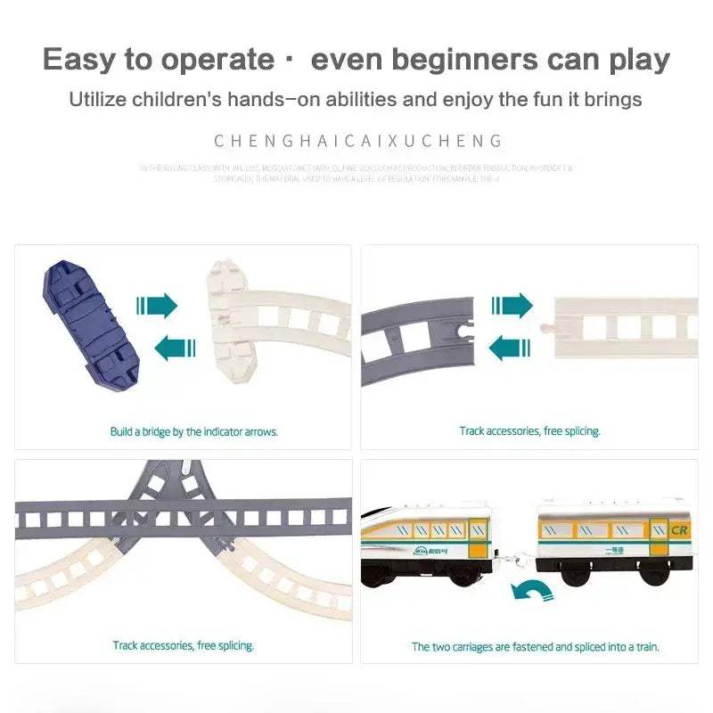 Electric Train Set With DIY Assembly High Speed Model Railway - ToylandEU