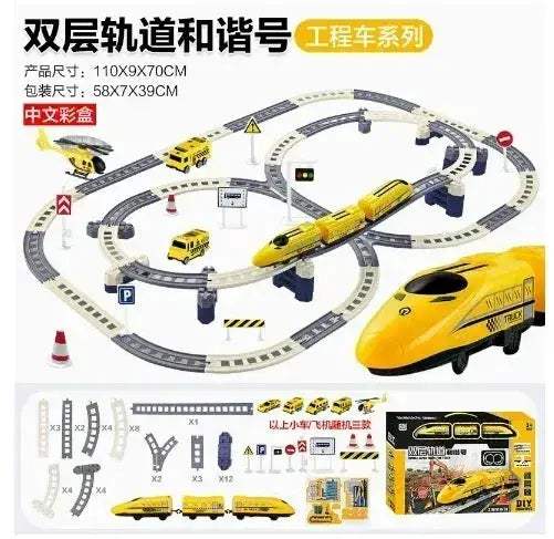 Electric Train Set With DIY Assembly High Speed Model Railway - ToylandEU