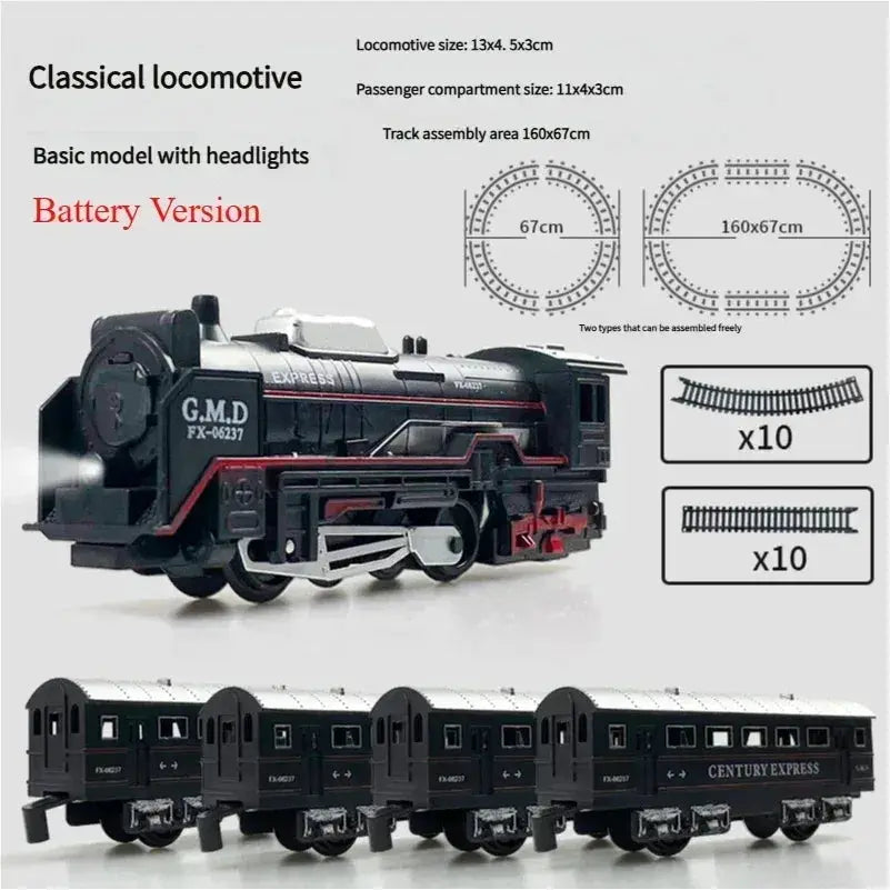 Electric Train Set With Light Up Tracks For STEM Learning - ToylandEU