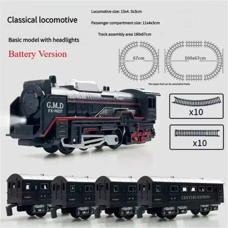 Electric Train Set With Light Up Tracks For STEM Learning - ToylandEU