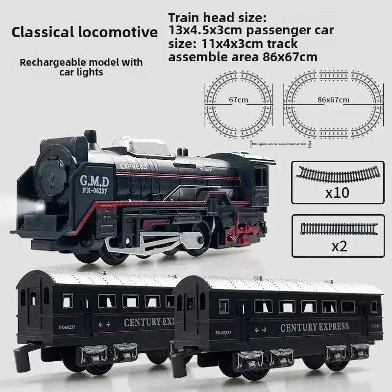 Electric Train Set With Lights For Kids Christmas Toy Gift - ToylandEU