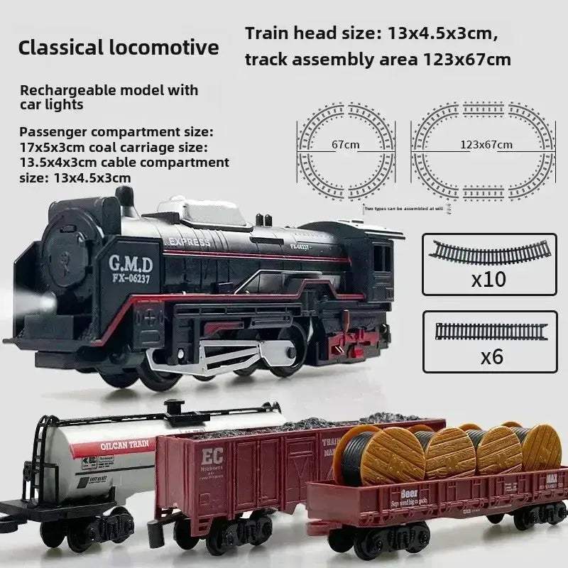 Electric Train Set With Lights For Kids Christmas Toy Gift - ToylandEU