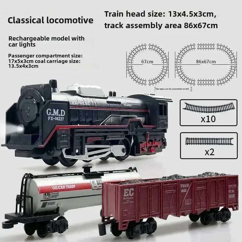 Electric Train Set With Lights For Kids Christmas Toy Gift - ToylandEU