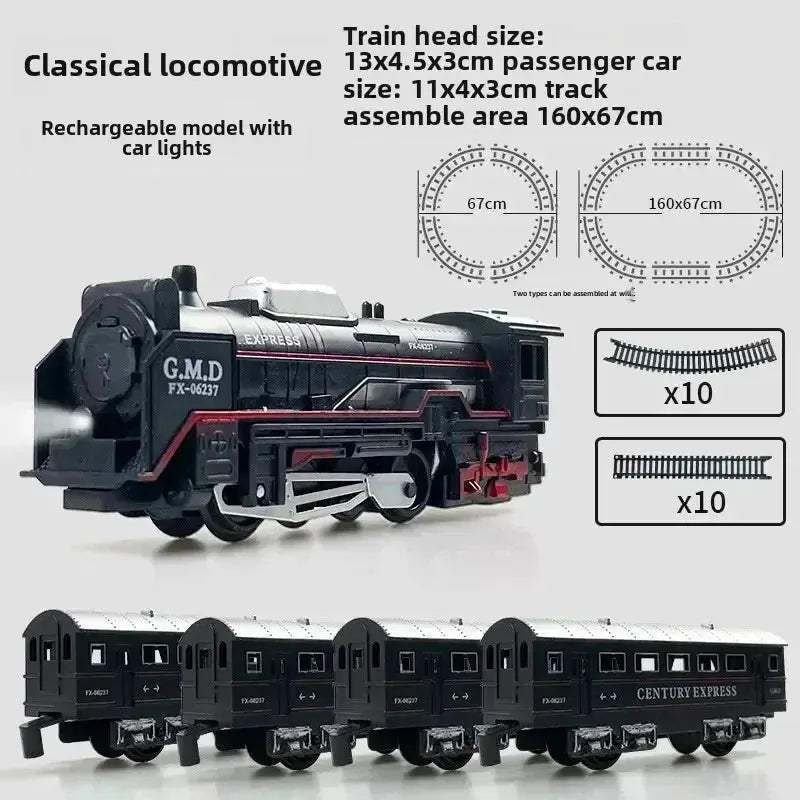 Electric Train Set With Lights For Kids Christmas Toy Gift - ToylandEU