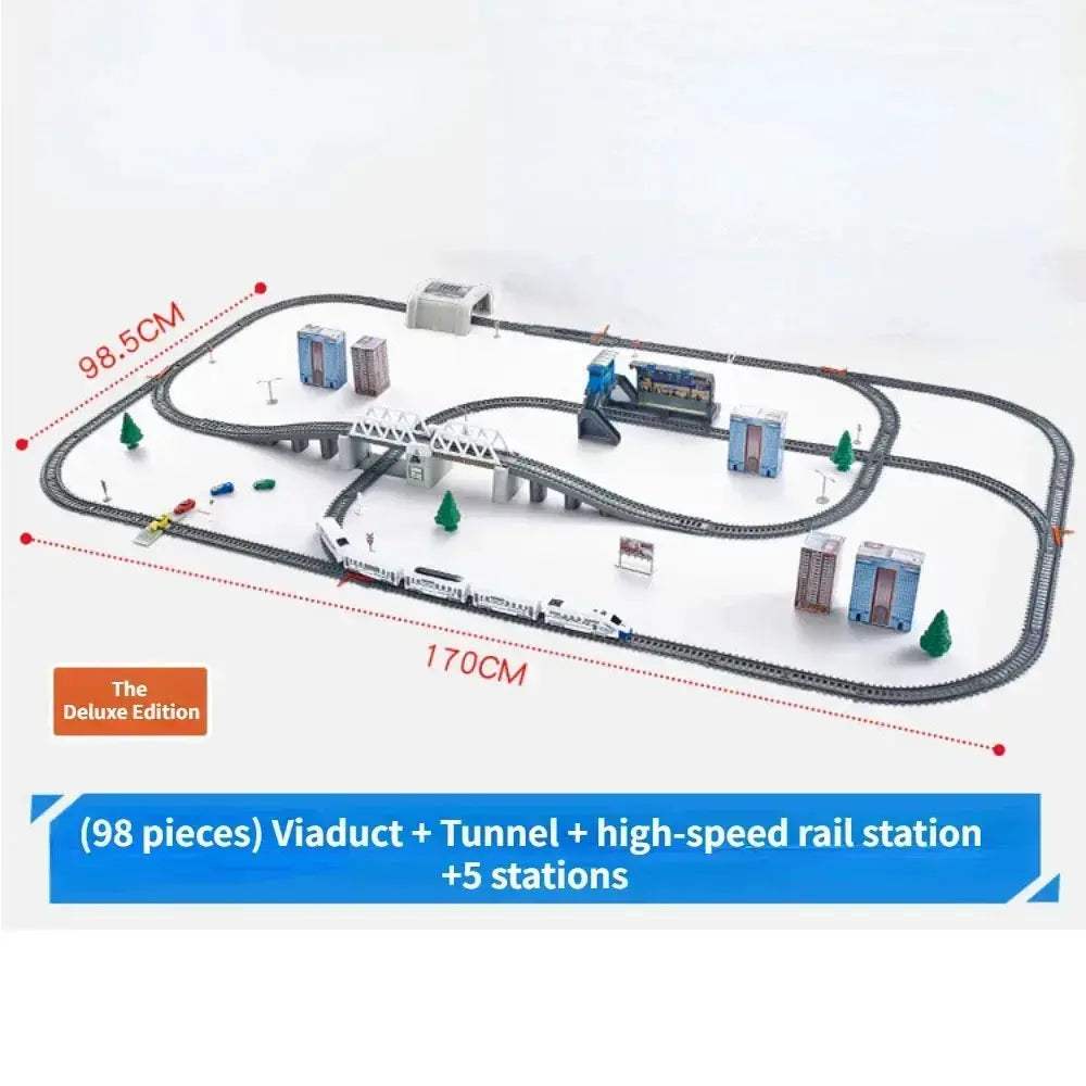 Electric Train Set With Remote Control High Speed For Kids - ToylandEU