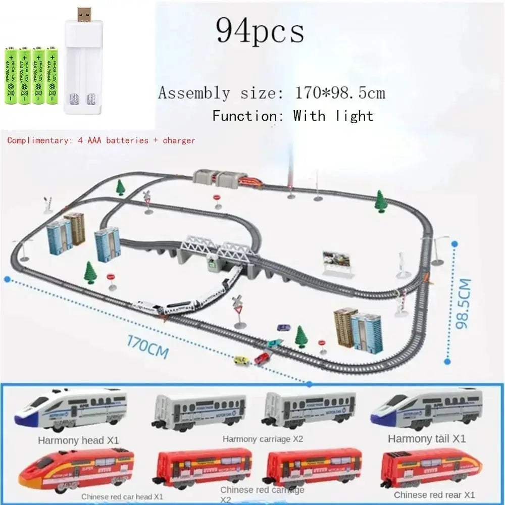 Electric Train Set With Remote Control High Speed For Kids - ToylandEU