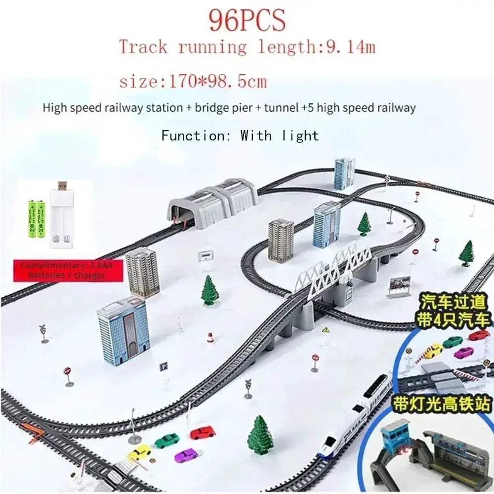 Electric Train Set With Remote Control High Speed For Kids - ToylandEU