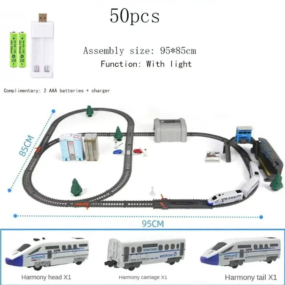Electric Train Set With Remote Control High Speed For Kids - ToylandEU
