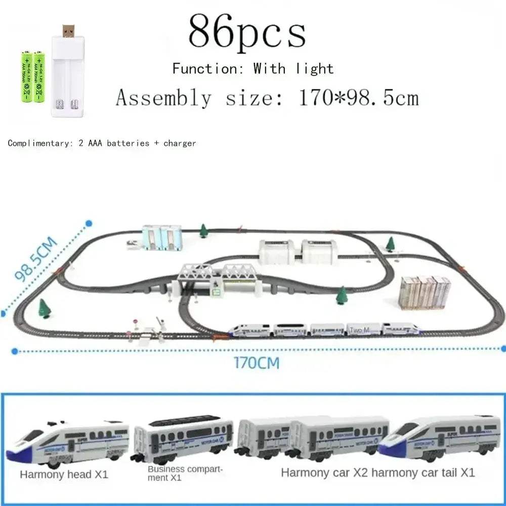 Electric Train Set With Remote Control High Speed For Kids - ToylandEU