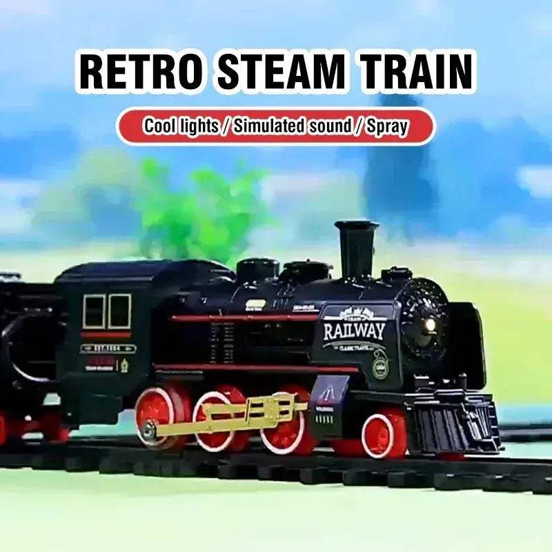 Electric Train Set With Smoke Effect Christmas Gift - ToylandEU