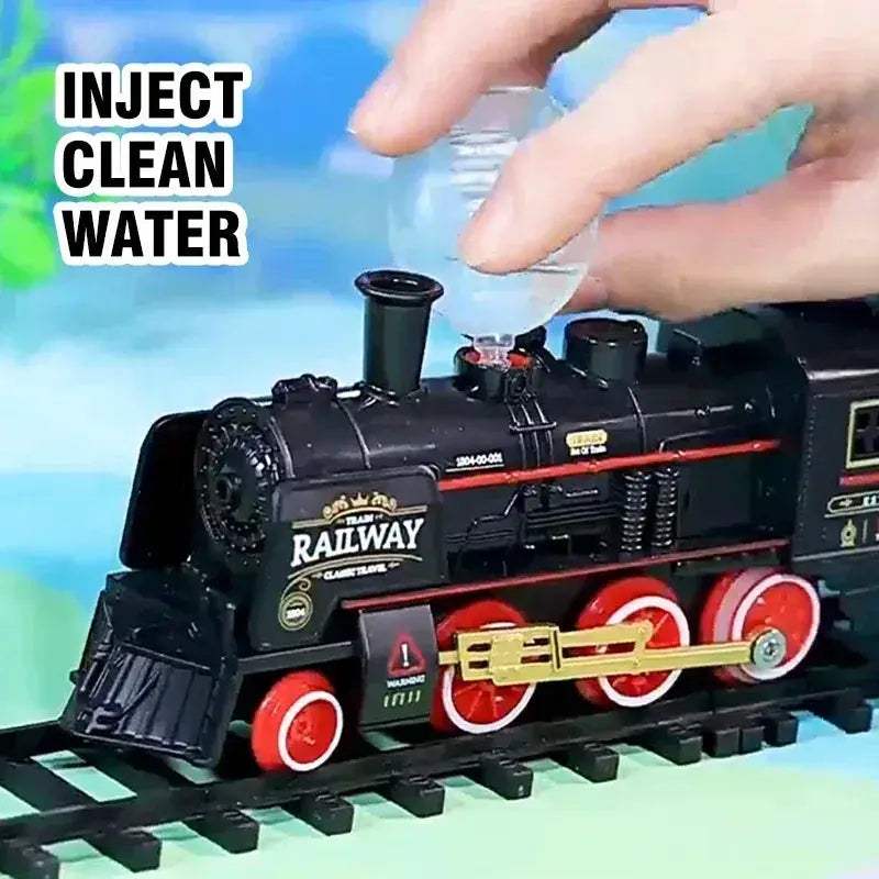 Electric Train Set With Smoke Effect Christmas Gift - ToylandEU