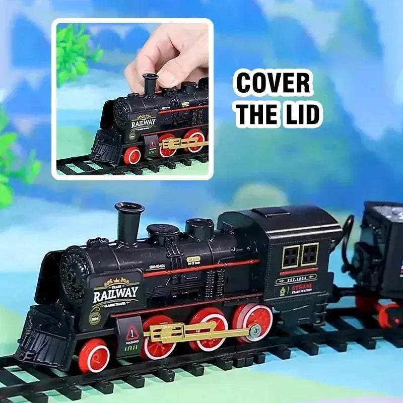 Electric Train Set With Smoke Effect Christmas Gift - ToylandEU
