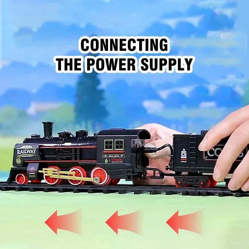 Electric Train Set With Smoke Effect Christmas Gift - ToylandEU