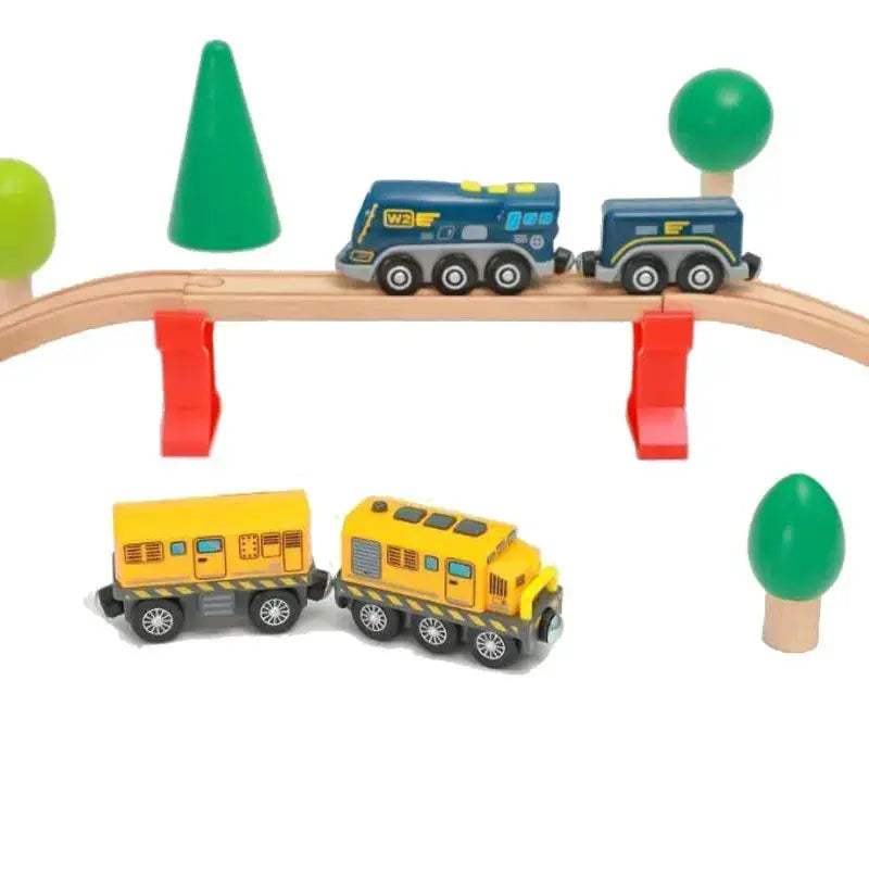 Electric Train Set for Wooden Railway Tracks Toy Gift - ToylandEU