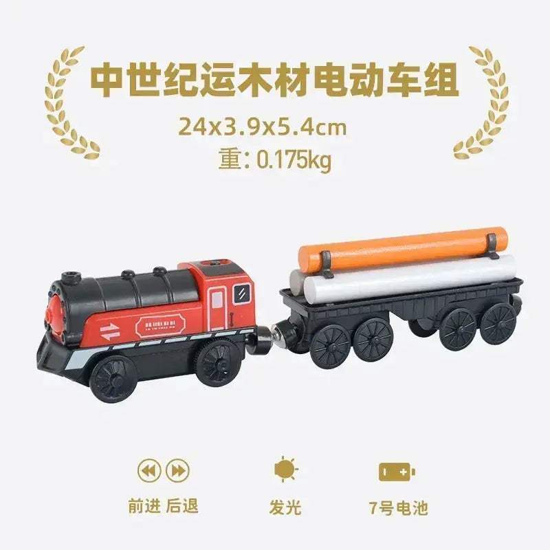 Electric Train Set for Wooden Railway Tracks Toy Gift - ToylandEU