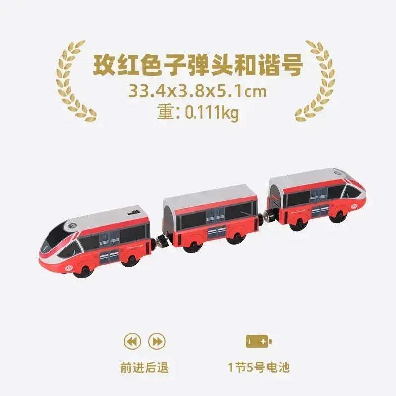 Electric Train Set for Wooden Railway Tracks Toy Gift - ToylandEU