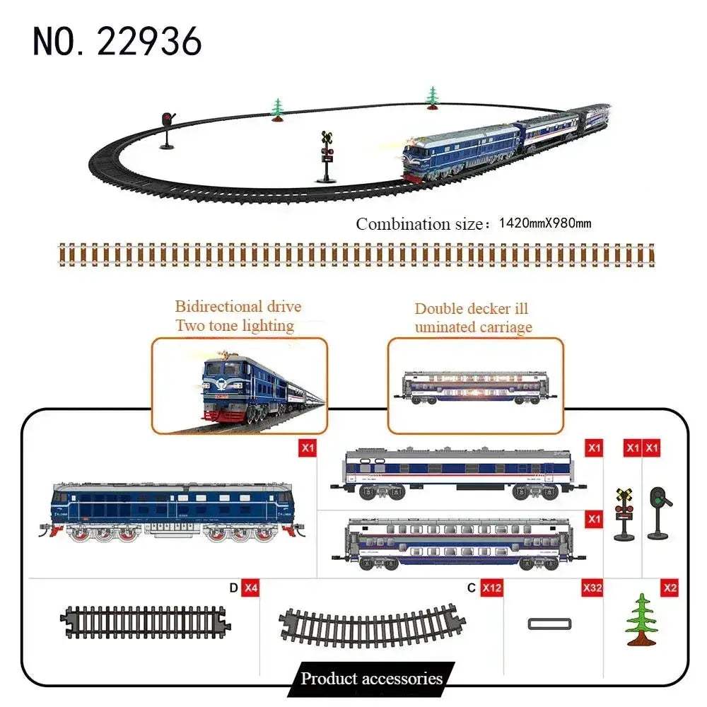 Electric Train Toy High-Speed Railway Set for Kids - ToylandEU