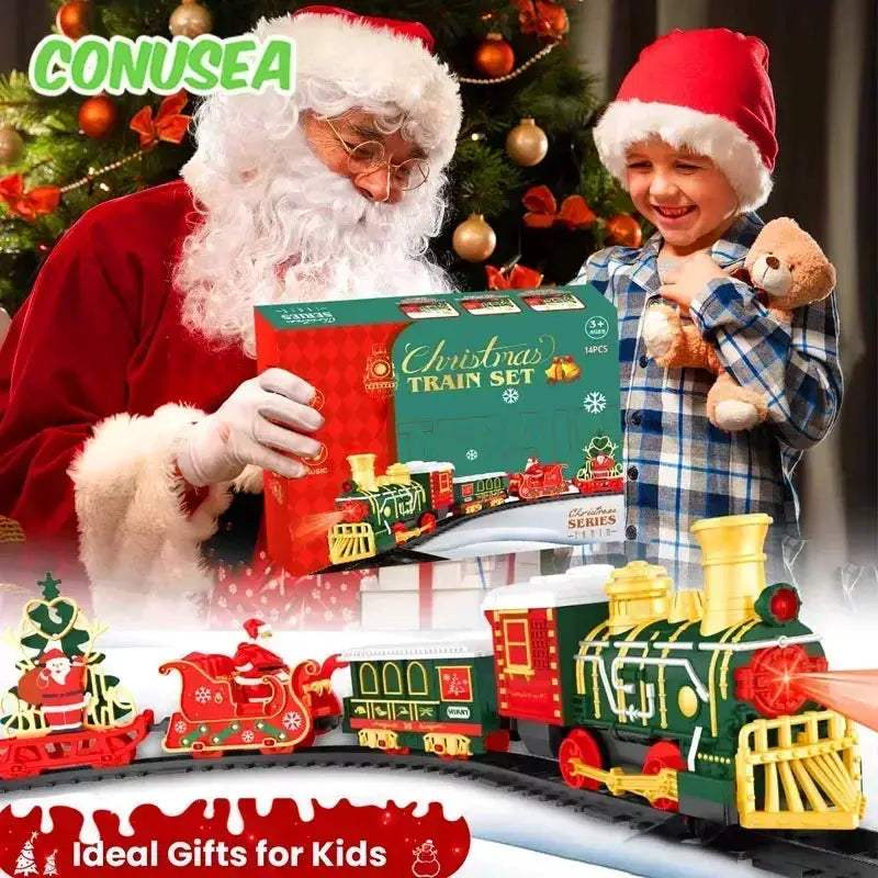 Electric Train Toy With Lights And Music For Christmas - ToylandEU